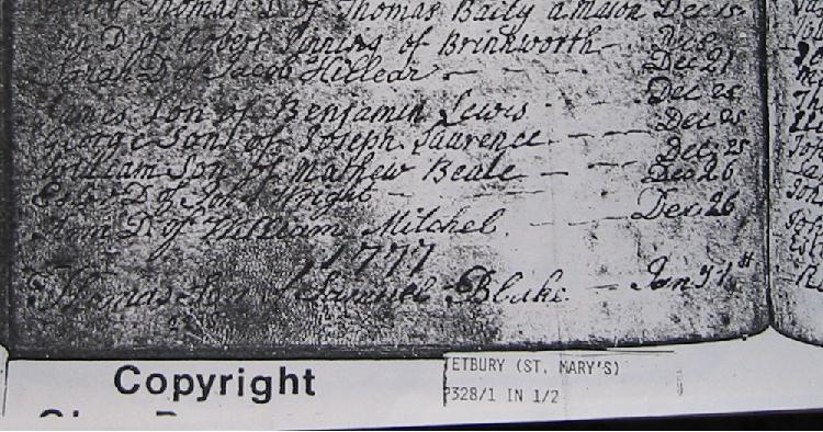 Ann Mitchel baptised