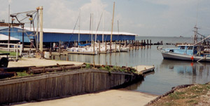 Launch ramp, San Leon Marina, slips in background