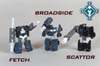 NIGHT ATTACK MINI-CON TEAM- FETCH, BROADSIDE, and SCATTOR figures