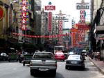 the more easy traffic on the heartroad of the Chinatown of Bangkok