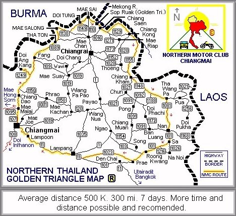 Northern Thailand Map