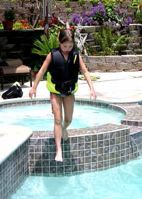 Madison in the pool