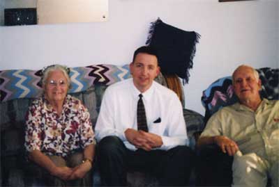 Kevin and Grandma and Grandpa Brown