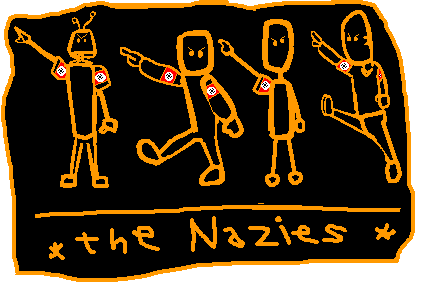 The Lazies faithfully bow to their savior Hitler