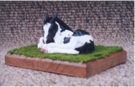 Original Sculpture in black pinto