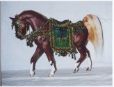 green and gold Arabian Costume by Candy