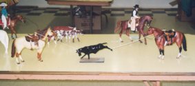 Steer for roping, hand sculpted by Suz. $75