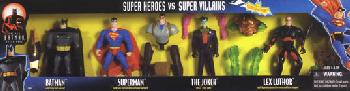 Super Heros vs. Super Villains 4 Pack Batman Superman Joker Lex Luthor