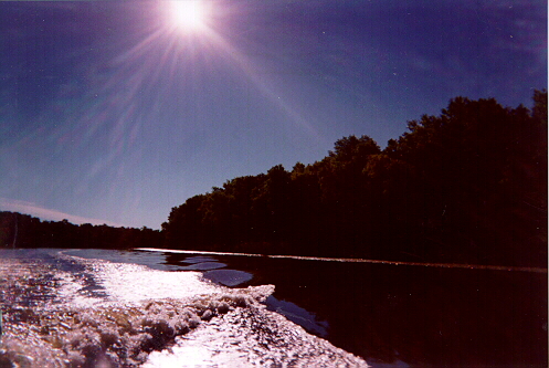 Boating on a Lake packed with Perch