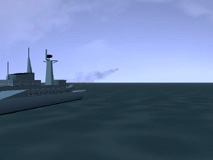 Missile fired from ship
