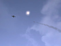Aircraft beeing chased by AA missile