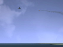 Aircraft beeing chased by AA missile