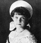 Anastasia in court dress, 1909
