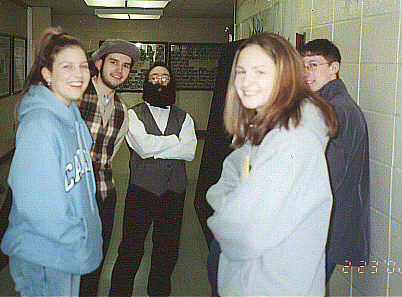 Before rehearsl - L to R - Sarah Bruner, Billy O'Hara, Scott Long, Teresa Meier, Zach Stubenvoll.