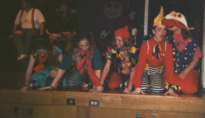 Erica Baden, Melanie Zix, Suzy Bischoff, Kate Welsh, and Kim Lloyd as Goats