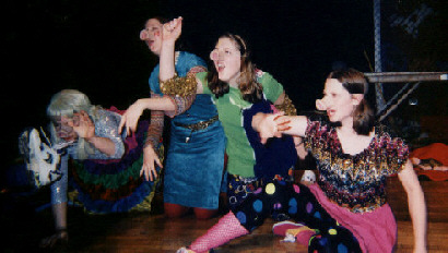 (L to R) Steph Streit, Erica Baden, Amanda Sunderhaus, and Lora Robinson as Pigs