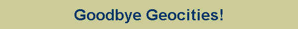 Goodbye Geocities!