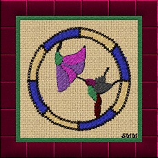 'Snack Time' - Original Computer Cross Stitch Graphic by Shirley Marshall/Perfect Sites Web Design