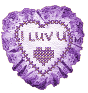 'I Luv U' - Original Computer Cross Stitch Graphic by Shirley Marshall/Perfect Sites Web Design