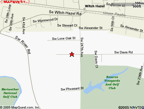 Click the here to get directions from mapquest.com
