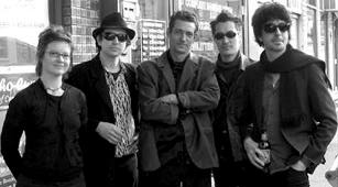 BRaSS BeD 2004: Sherab, Stu Thomas, Tim Hilton, Rhys Braddock & Mike Noga. Outside Cumbersome 4Sept04.Photo by Mike Smith