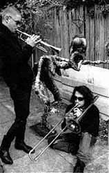 Del Davidson, 'Plasticus Autisticus' and Stu Thomas. Morwell, Victoria circa '95. Brass Bed pre-history...