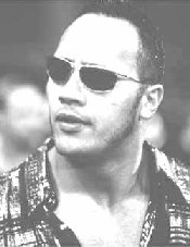 Know your role!  The Rock is one of the most electrifying WWF sports entertainers.