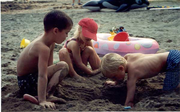 At the beach.