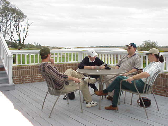 Kicking back on the deck