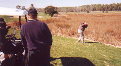 Tommy works one around the marsh