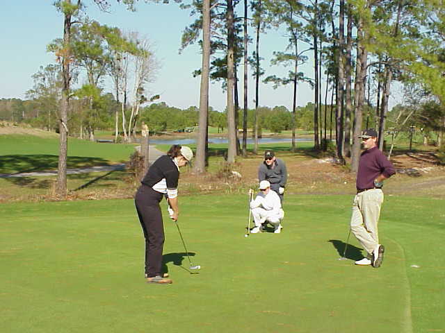 The final putt of the trip