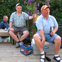 Enjoying the spoils of victory at the Tom Kirk 2006 Bachelor Open