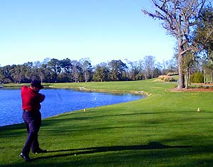 Striping one down the middle at Blackmoor