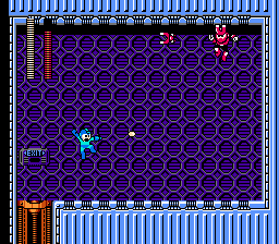 Megaman fighting Magnetman