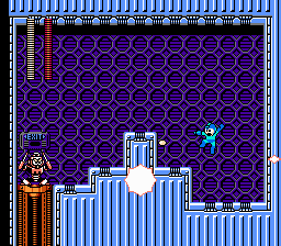 Megaman fighting Sparkman