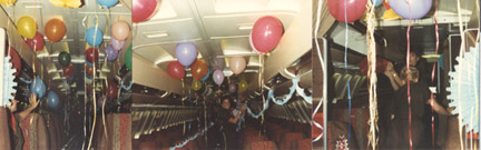 B727 Decorations for Make a Wish Flight 1987