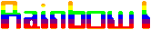 Horizontal Rainbow: A rainbow of color moving up or down. Available only with Horizontal Rainbow color.
