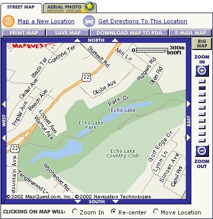 Click Here For Directions to Echo Lake DogPark - Mountainside NJ