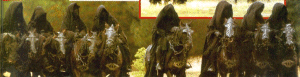 Eight of the nine ringwraiths