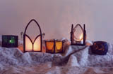 Stained Glass Votive Candle Holder