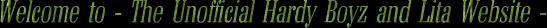 Welcome to - The Unofficial Hardy Boyz and Lita Website -