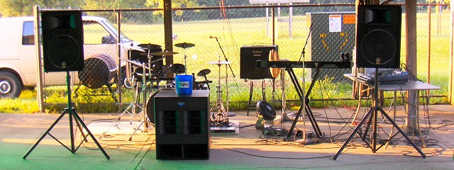 The Keenan Bros Stage Setup