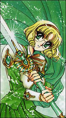 Fuu in a cape with her sword!