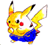 Pikachu wearing bluejeans