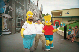 Theo With Homer and Bart