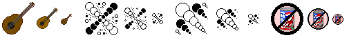 mandolin, two b&w dot combos, antipepsicoke