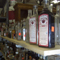 A large collection of antique bootles