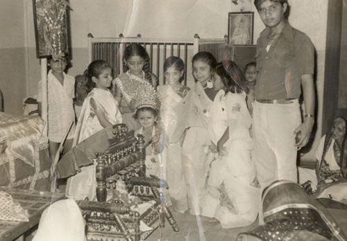 Me, Mama and Cousins checking up micky