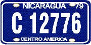 Nicaraguan licence plate web site