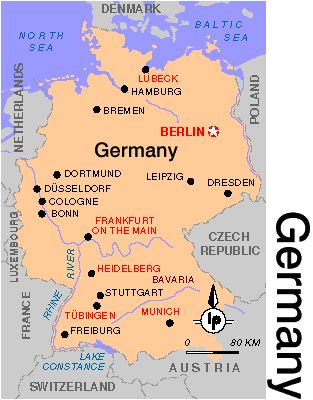 A map of Germany